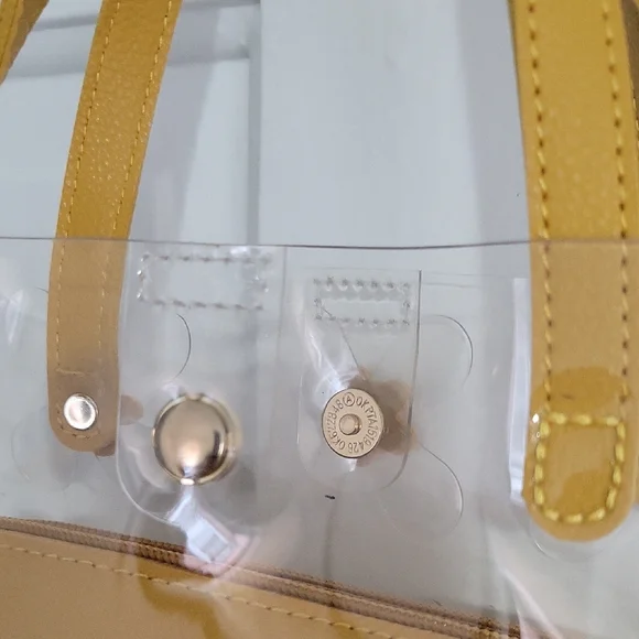 Transparent Floral Yellow Handbag - Picture 4 of 4